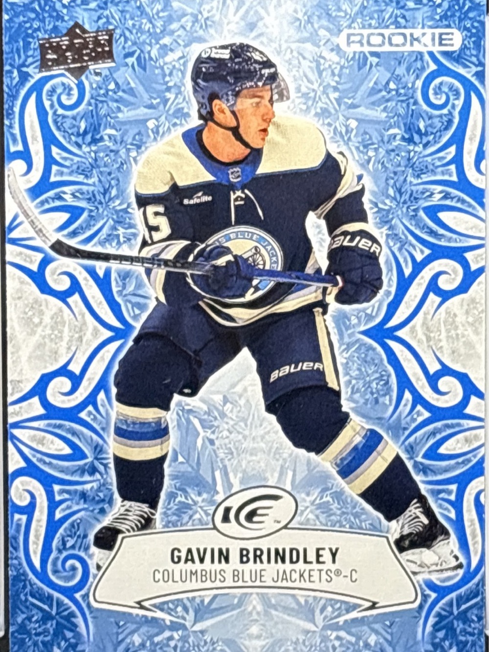 Upper Deck Gavin Brindley Columbus Blue Jackets Rookie Trading Card